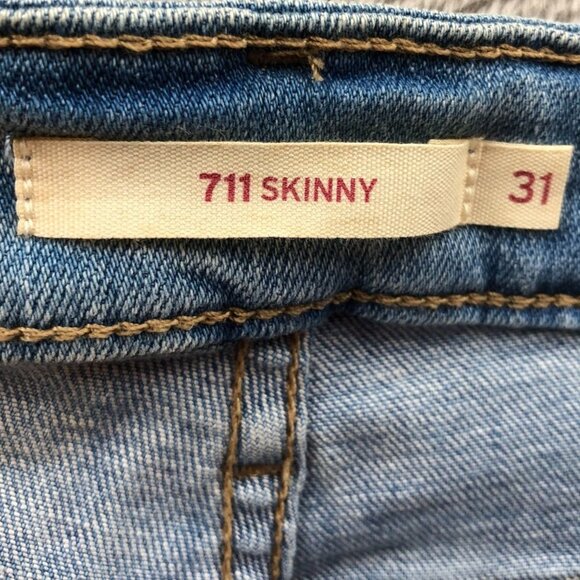 Levi's Womens Jeans Size 31 Lot Of Two 720 & 711 High Rise Skinny Distressed - Picture 4 of 16